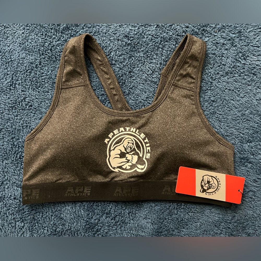 NWT - Ape Athletics  - Gray Sports Bra - Large